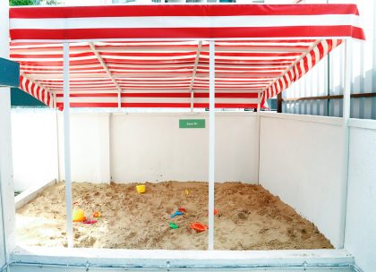 Sand pit for children